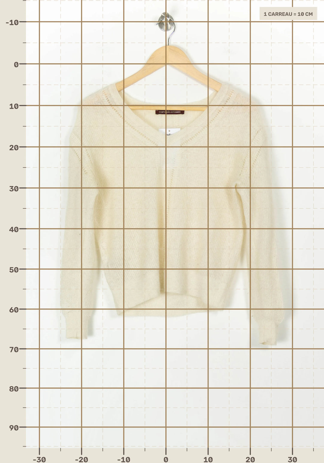 Pull Blanc - Taille XS/34 de la marque Comptoir des Cotonniers | PARAD121832 - Vendu par Paradigme - Image 4