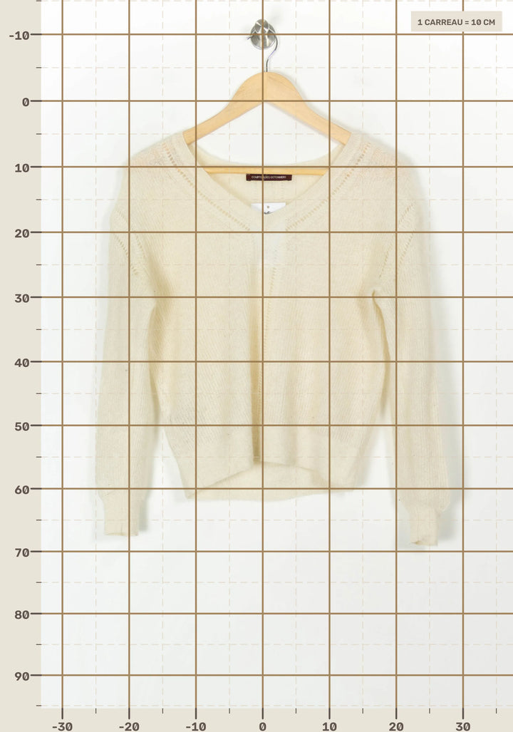 Pull Blanc - Taille XS/34 de la marque Comptoir des Cotonniers | PARAD121832 - Vendu par Paradigme - Image 4
