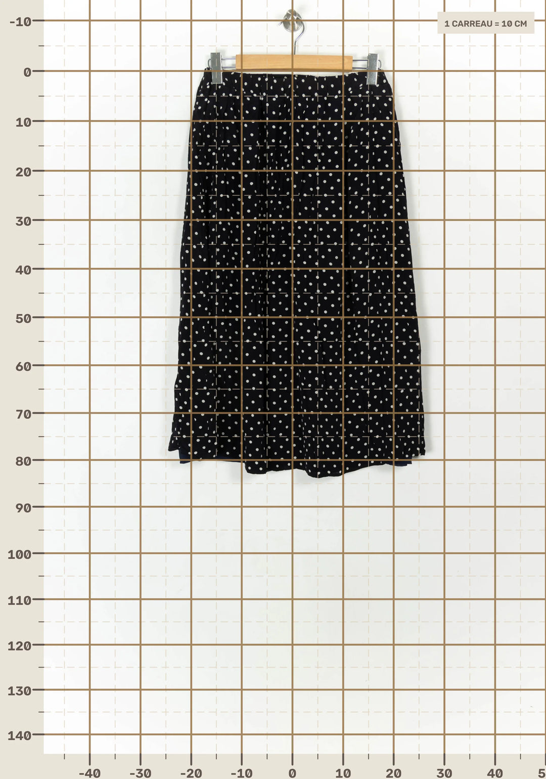 Jupe Midi Noire à Pois Blancs - Taille L/40 de la marque Gerard Darel | PARAD121833 - Vendu par Paradigme - Image 4