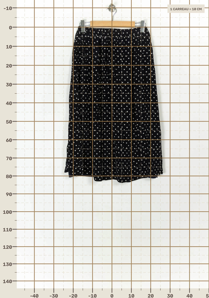 Jupe Midi Noire à Pois Blancs - Taille L/40 de la marque Gerard Darel | PARAD121833 - Vendu par Paradigme - Image 4
