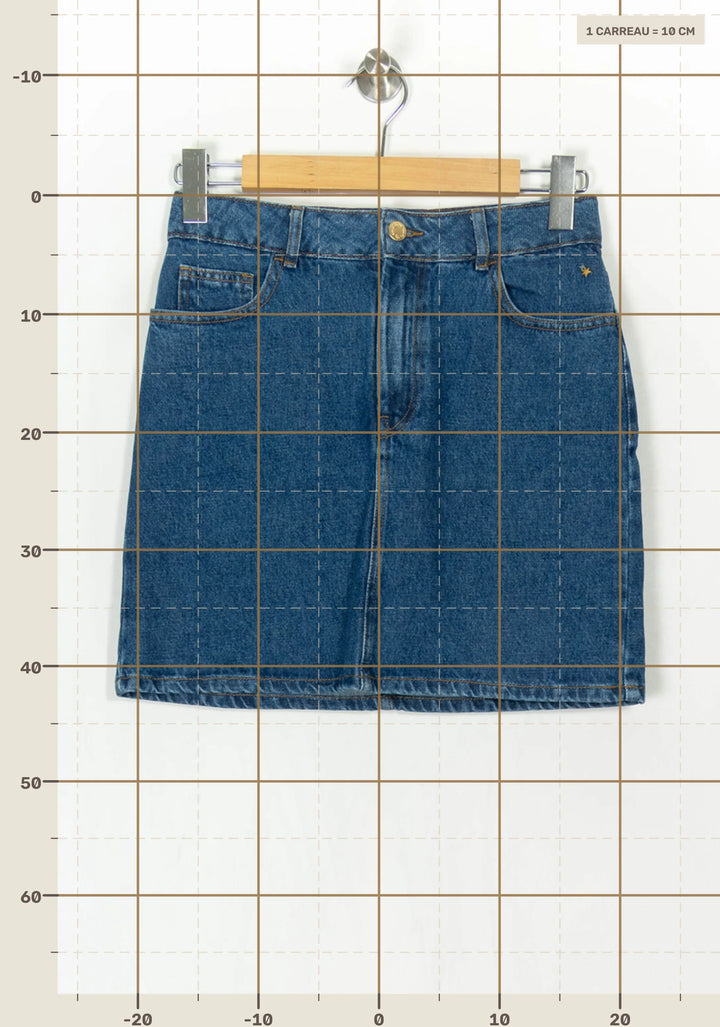 Jupe en Jean Bleue - Taille S/36 de la marque Des petits hauts | PARAD121835 - Vendu par Paradigme - Image 4