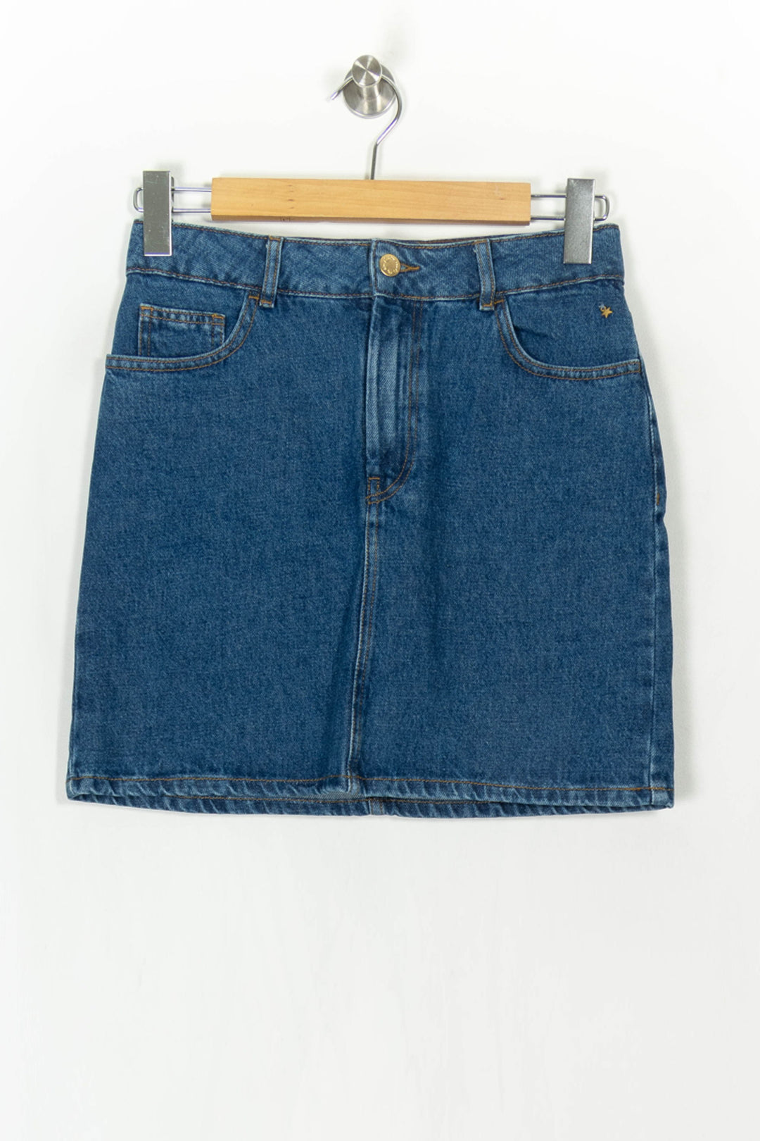Jupe en Jean Bleue - Taille S/36 de la marque Des petits hauts | PARAD121835 - Vendu par Paradigme - Image 2