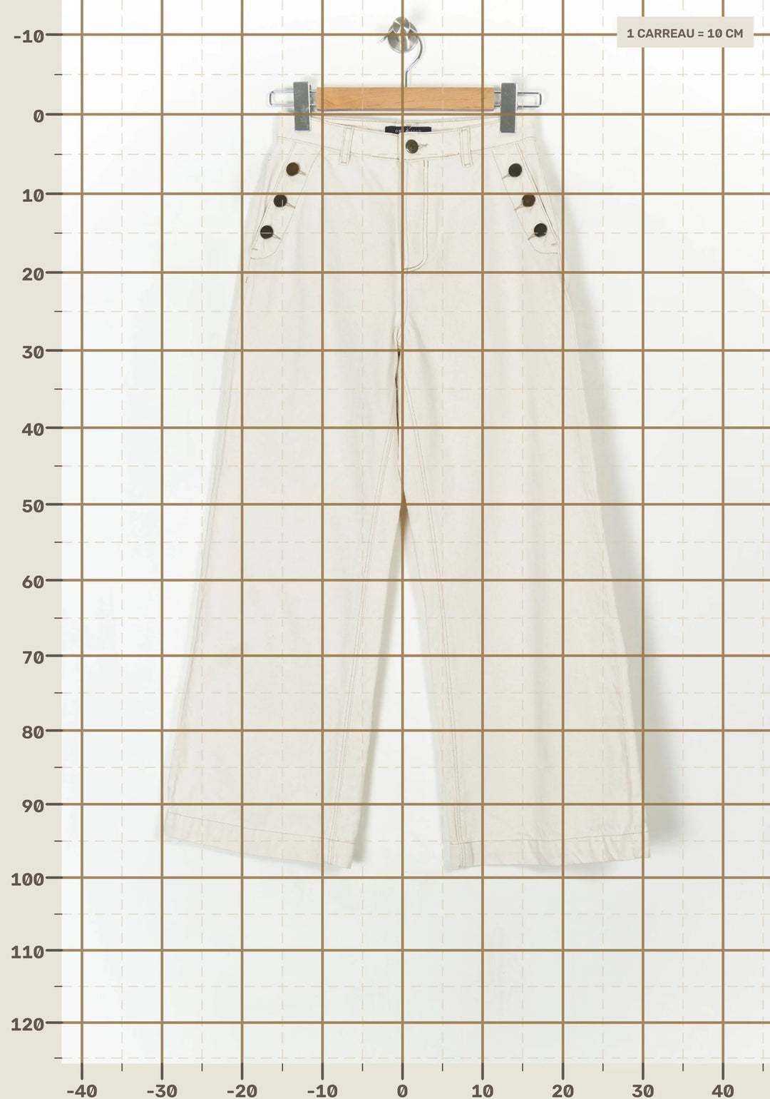 Jean Beige - Taille XS/34 de la marque One Step | PARAD121840 - Vendu par Paradigme - Image 4