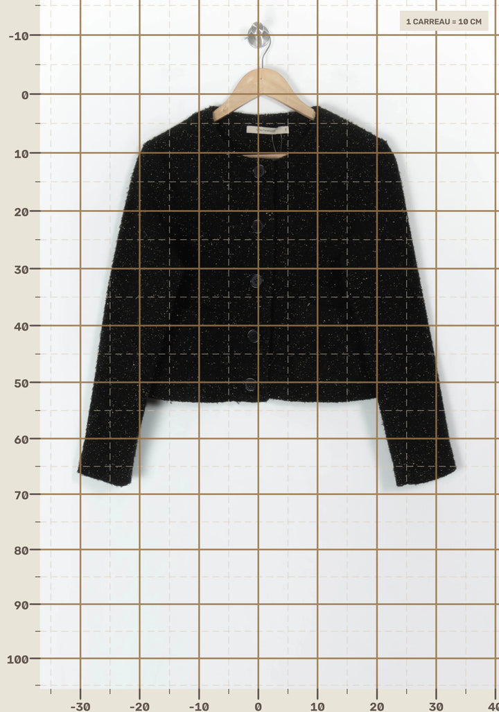 Veste Noire - Taille M/38 de la marque La Fée Maraboutée | PARAD121841 - Vendu par Paradigme - Image 4