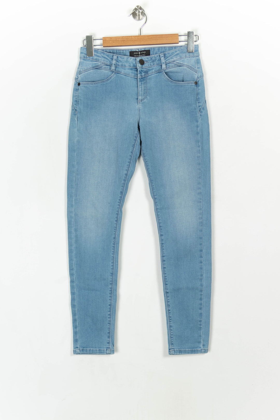 Jean Skinny Bleu - Taille S/36 de la marque One Step | PARAD121844 - Vendu par Paradigme - Image 2