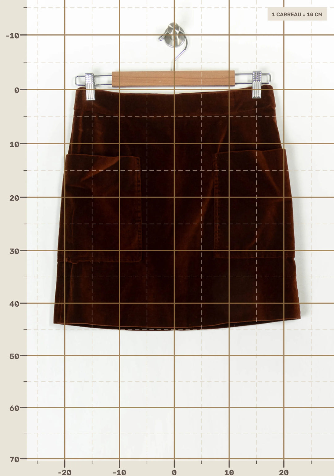 Jupe Courte Marron - Taille M/38 de la marque Caroll | PARAD121845 - Vendu par Paradigme - Image 4