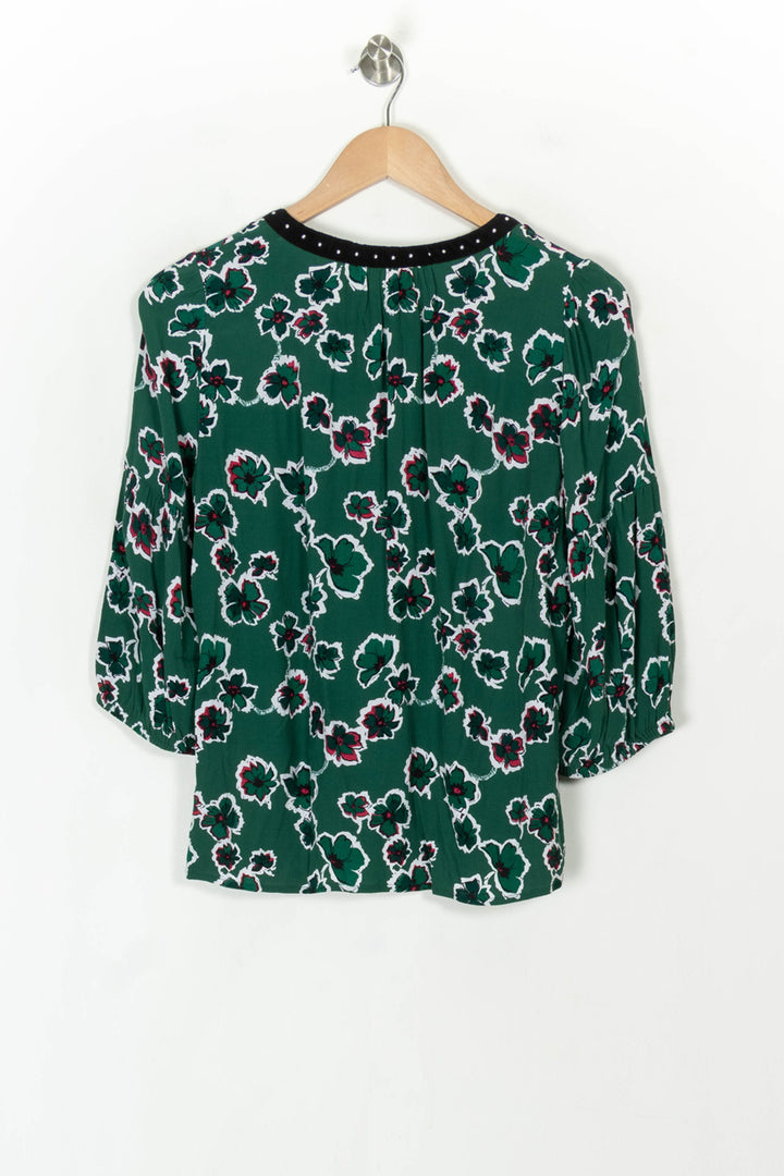 Blouse Verte et Noire - Taille S/36 de la marque IKKS | PARAD121846 - Vendu par Paradigme - Image 5