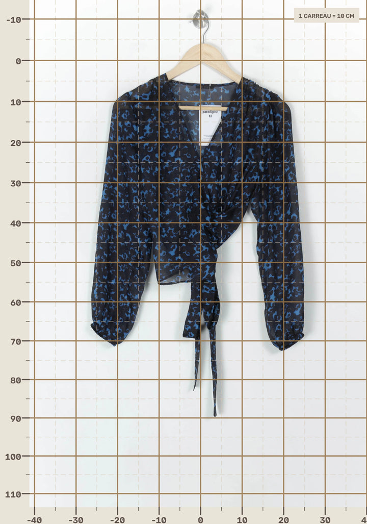 Blouse Noire et Bleue - Taille S/36 de la marque IKKS | PARAD121850 - Vendu par Paradigme - Image 4