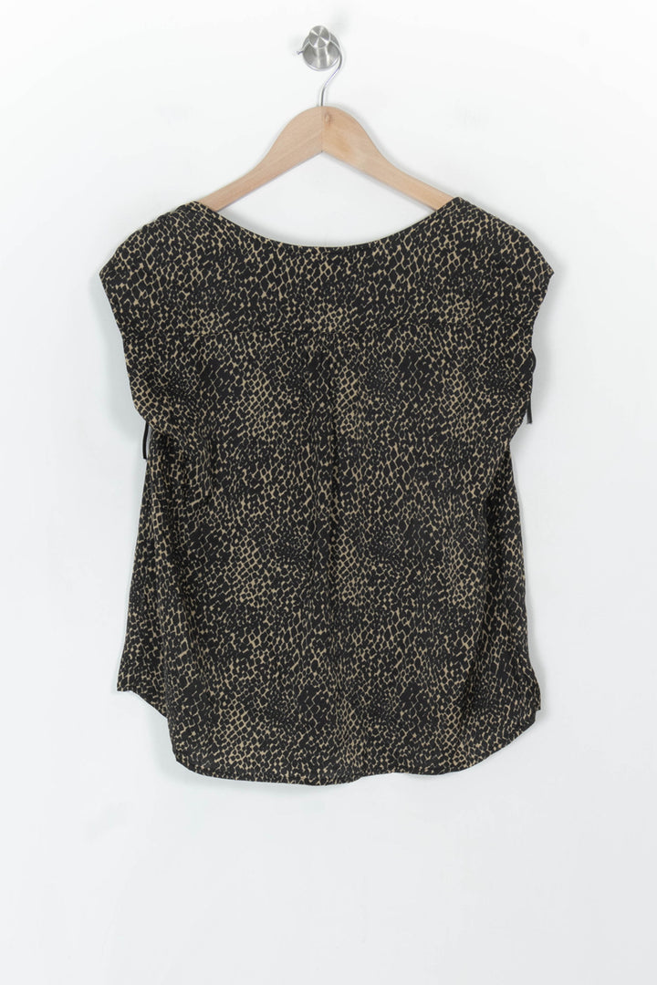 Blouse Noire et Beige - Taille M/38 de la marque La Fée Maraboutée | PARAD121852 - Vendu par Paradigme - Image 5
