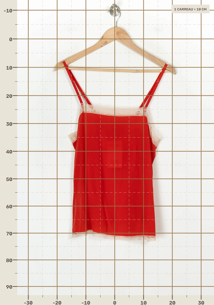 Caraco Rouge - Taille L/40 de la marque Zadig&amp;Voltaire | PARAD121858 - Vendu par Paradigme - Image 4