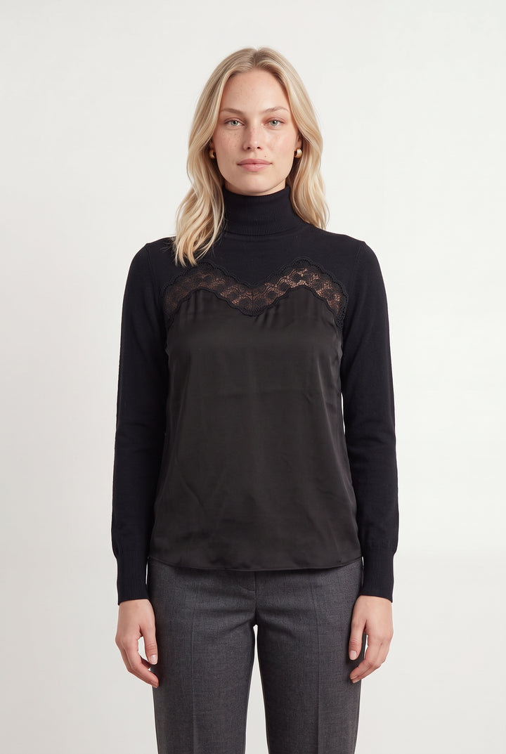 Pull Noir - Taille L/40 de la marque Sandro | PARAD121865 - Vendu par Paradigme - Image 1