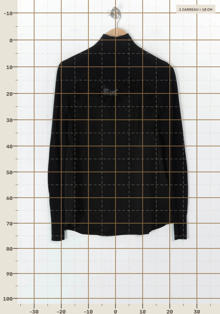 Pull Noir - Taille L/40 de la marque Sandro | PARAD121865 - Vendu par Paradigme - Image 4
