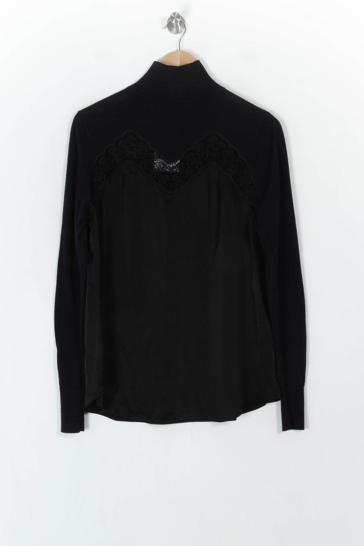 Pull Noir - Taille L/40 de la marque Sandro | PARAD121865 - Vendu par Paradigme - Image 2
