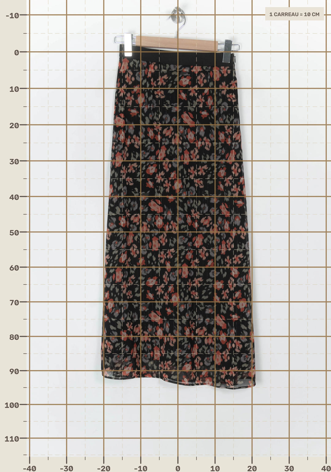 Jupe Longue Noire et Rouge - Taille XS/34 de la marque IKKS | PARAD121867 - Vendu par Paradigme - Image 4