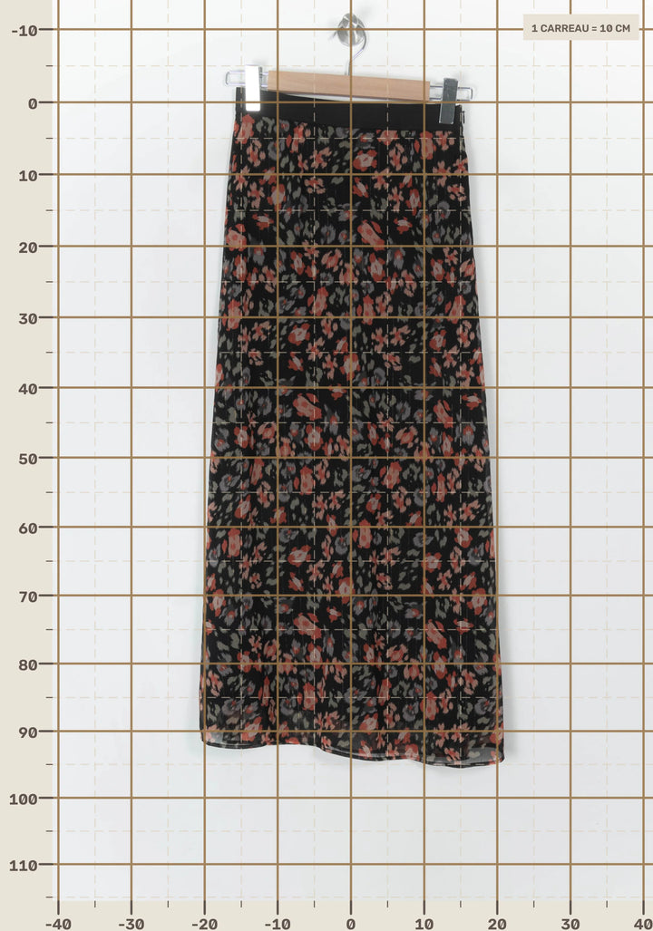 Jupe Longue Noire et Rouge - Taille XS/34 de la marque IKKS | PARAD121867 - Vendu par Paradigme - Image 4