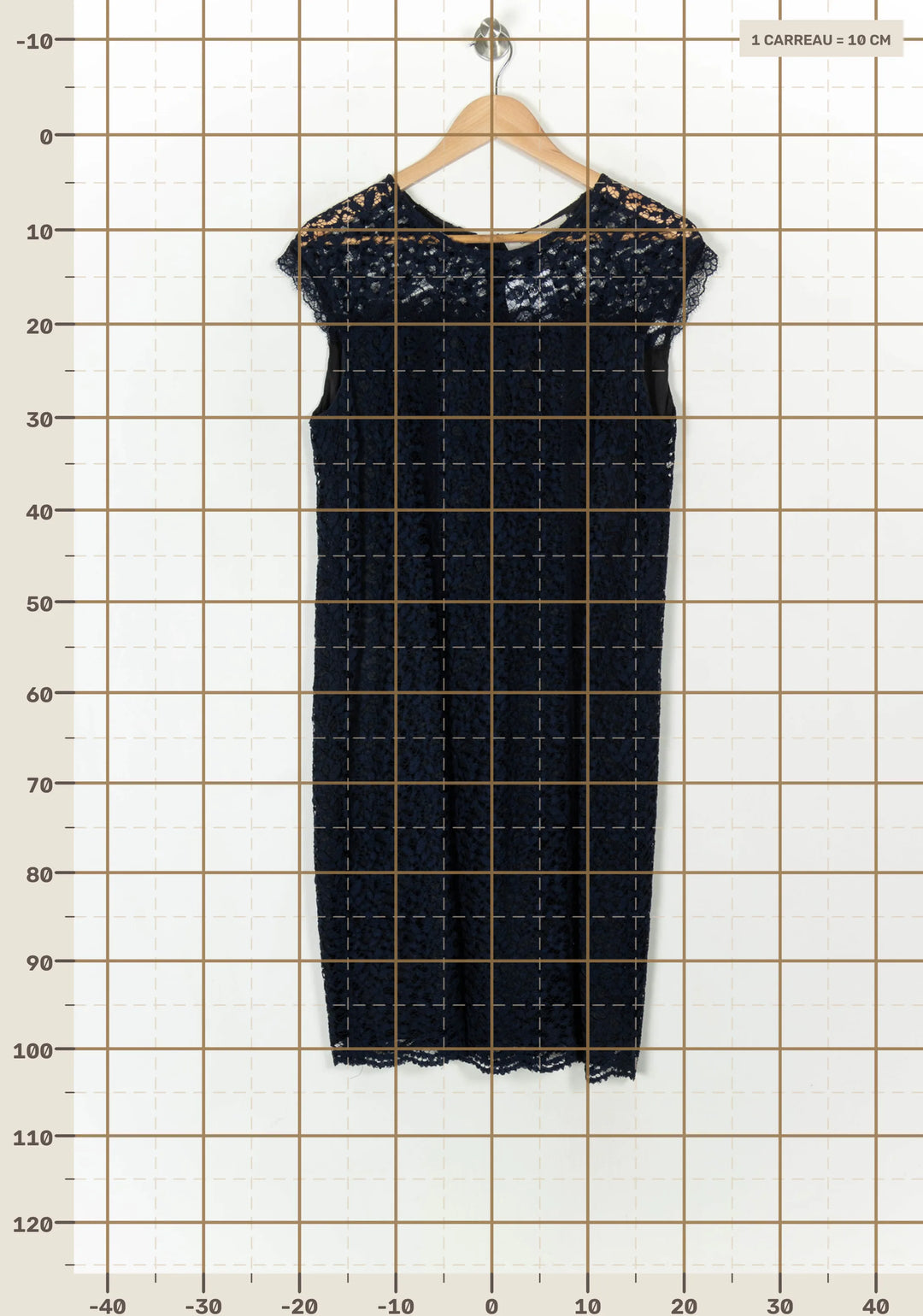 Robe Dentelle Bleue - Taille XXL/44 de la marque Gerard Darel | PARAD121868 - Vendu par Paradigme - Image 4