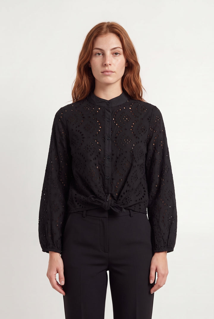 Blouse Noire - Taille M/38 de la marque La Fée Maraboutée | PARAD121869 - Vendu par Paradigme - Image 1