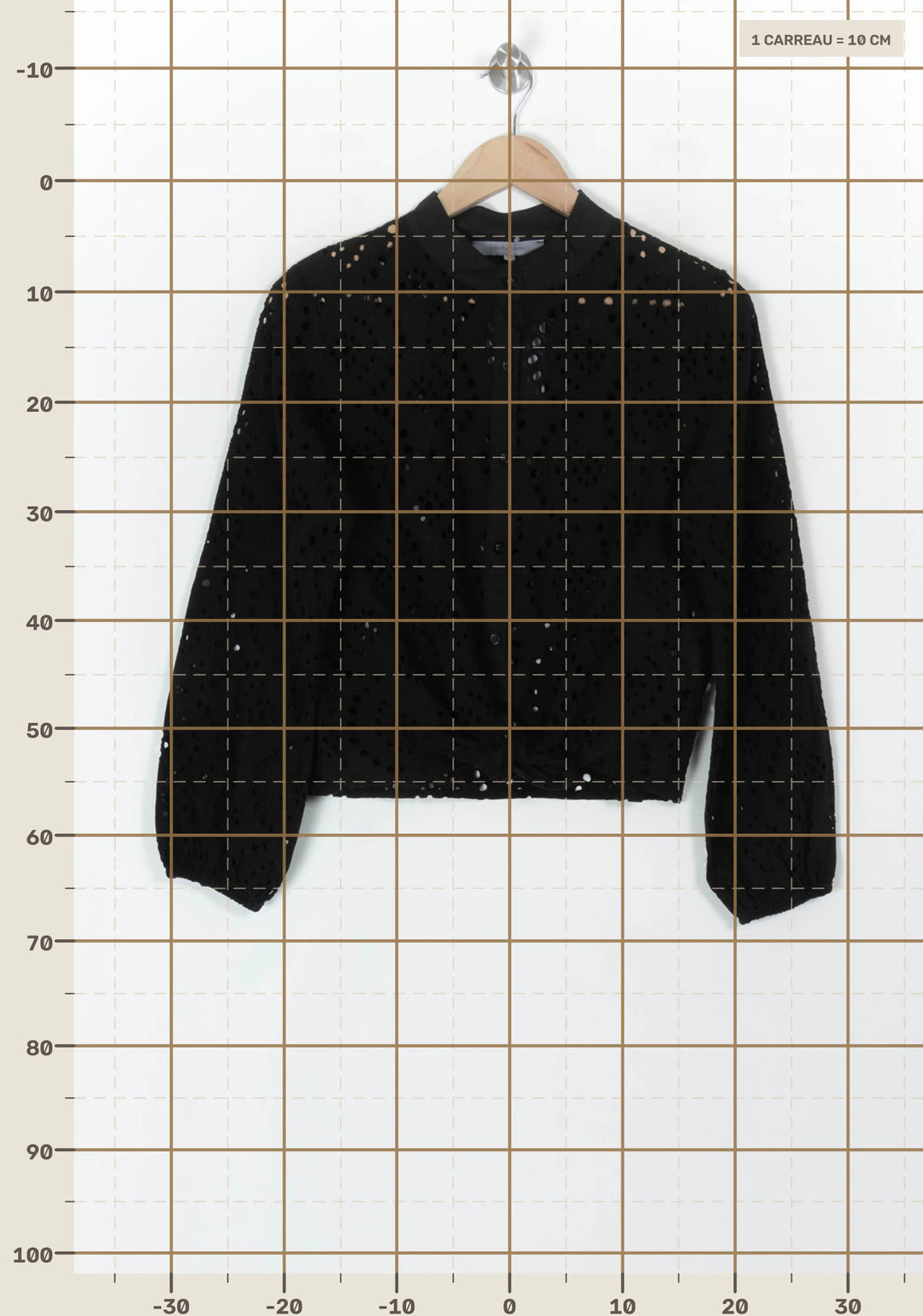 Blouse Noire - Taille M/38 de la marque La Fée Maraboutée | PARAD121869 - Vendu par Paradigme - Image 4