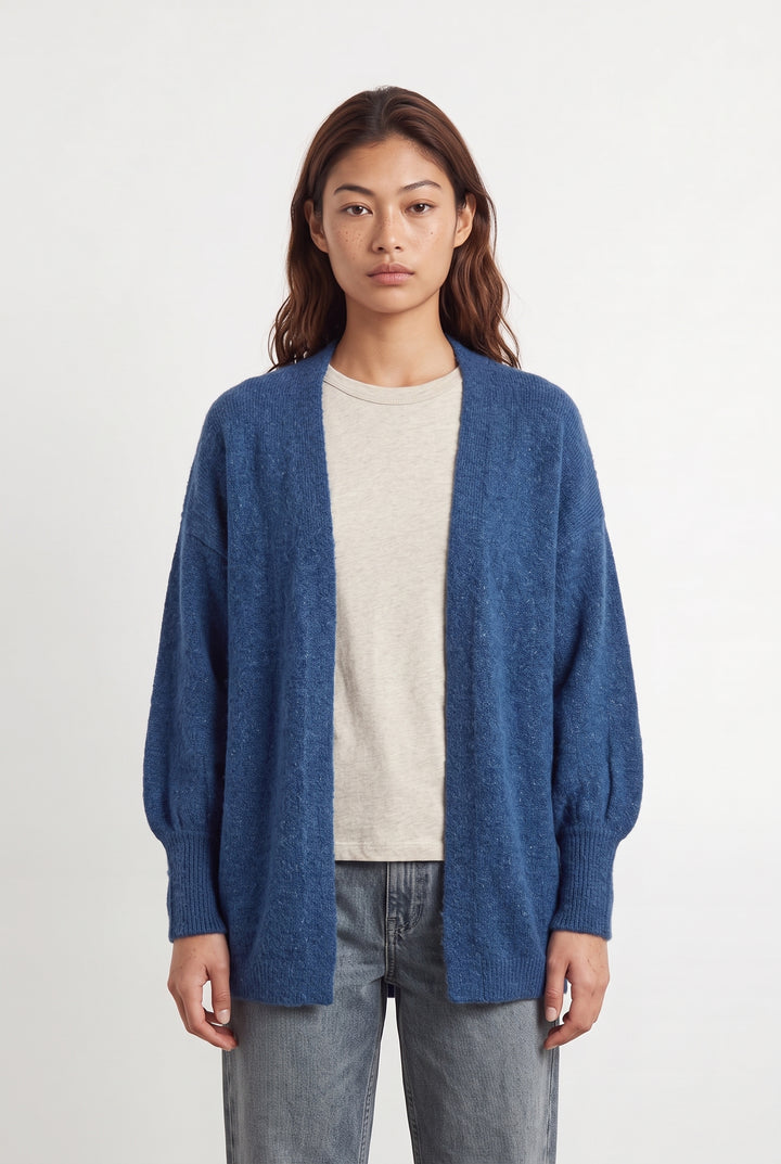 Cardigan Bleu - Taille M/38 de la marque La Fée Maraboutée | PARAD121870 - Vendu par Paradigme - Image 1