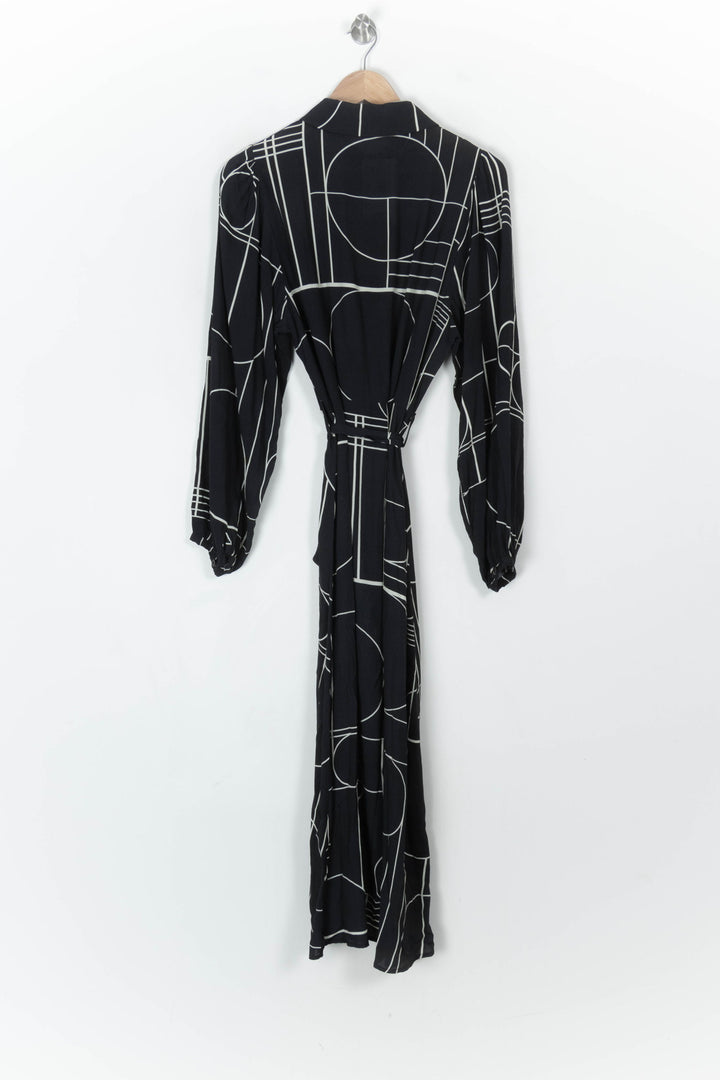 Robe longue noire et blanche - Taille M/38 de la marque La Fée Maraboutée | PARAD121871 - Vendu par Paradigme - Image 5