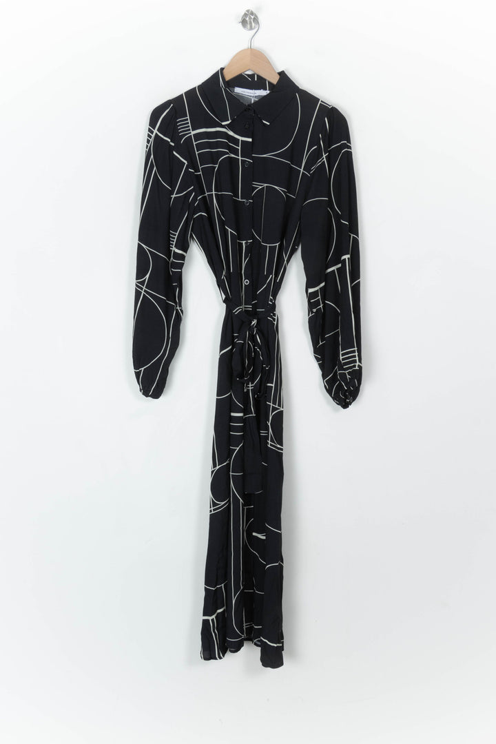 Robe longue noire et blanche - Taille M/38 de la marque La Fée Maraboutée | PARAD121871 - Vendu par Paradigme - Image 2