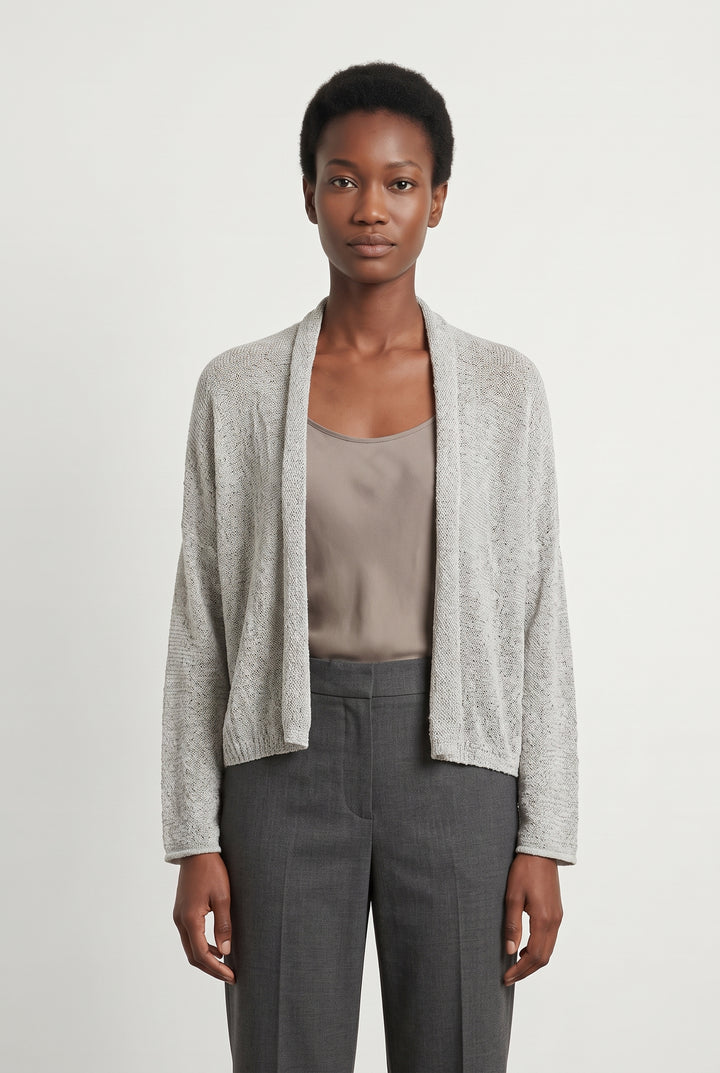 Cardigan Gris - Taille T.U. de la marque La Fée Maraboutée | PARAD121872 - Vendu par Paradigme - Image 1