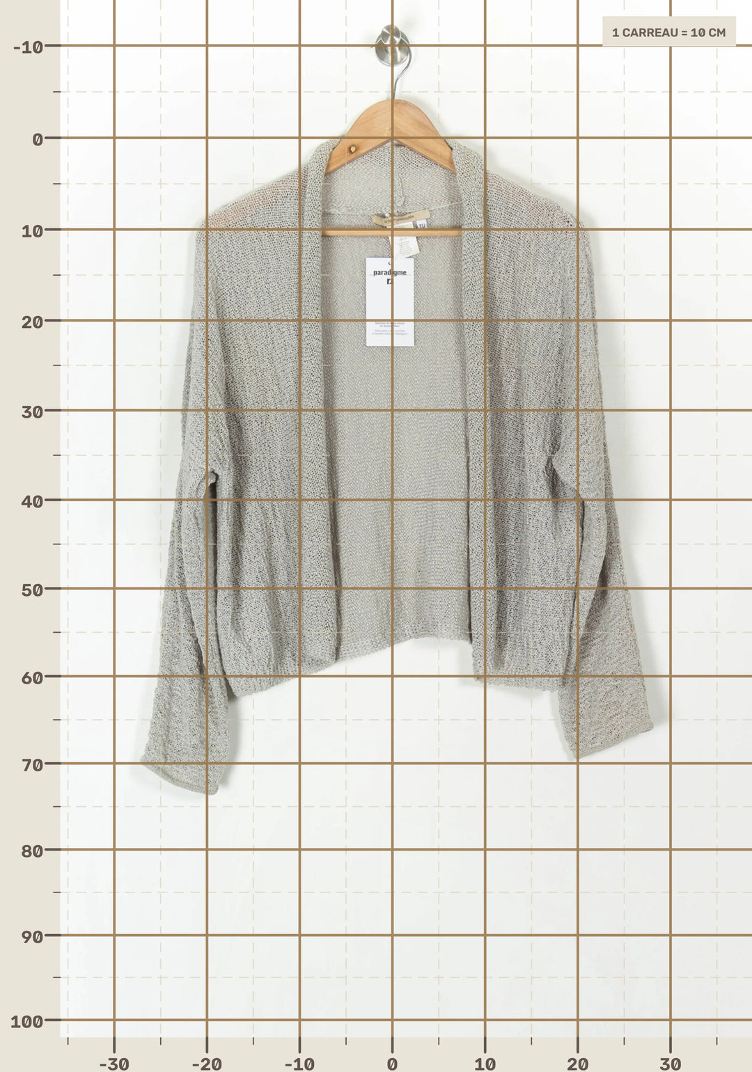 Cardigan Gris - Taille T.U. de la marque La Fée Maraboutée | PARAD121872 - Vendu par Paradigme - Image 4