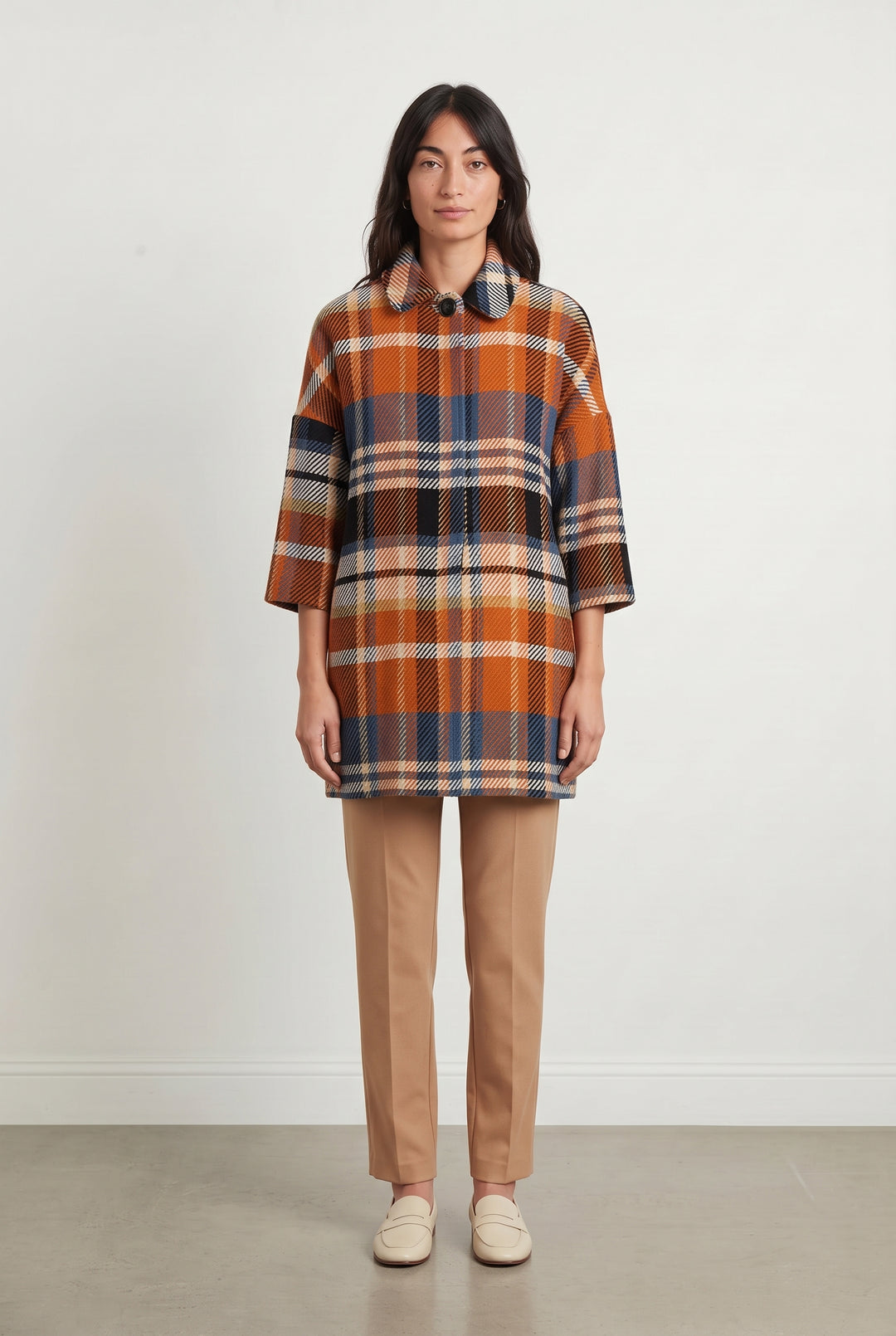 Manteau Orange et Bleu - Taille M/38 de la marque La Fée Maraboutée | PARAD121875 - Vendu par Paradigme - Image 1