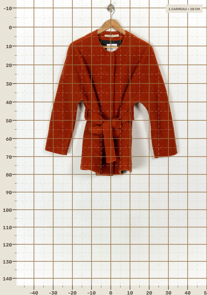 Manteau Orange - Taille M/38 de la marque La Fée Maraboutée | PARAD121876 - Vendu par Paradigme - Image 4
