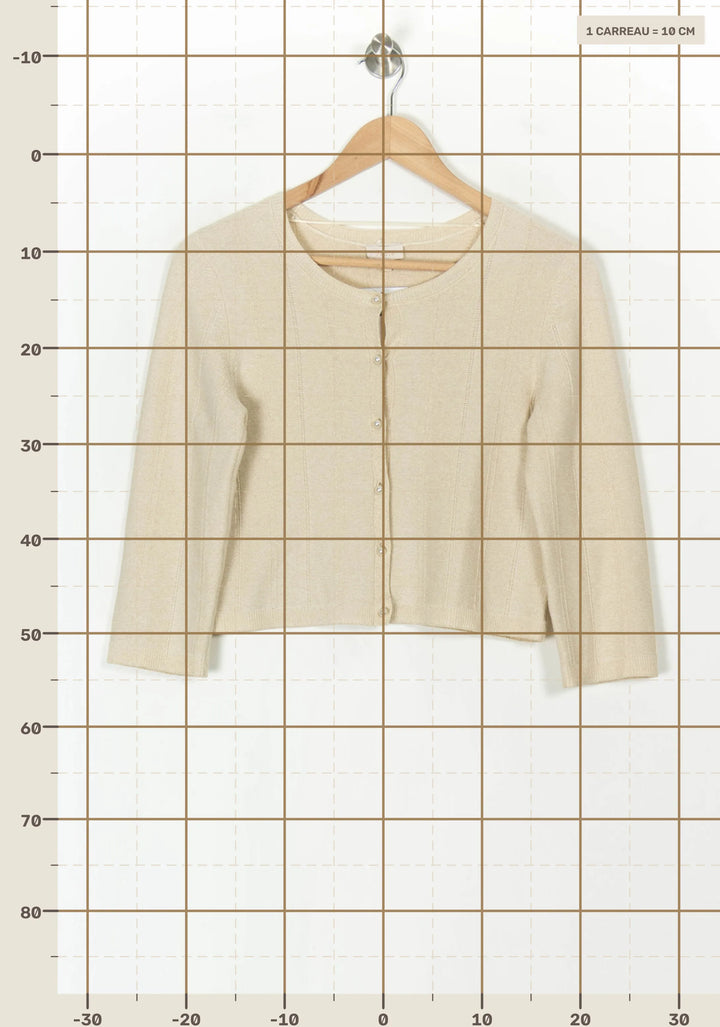 Cardigan Beige - Taille XS/34 de la marque Pablo | PARAD121880 - Vendu par Paradigme - Image 4
