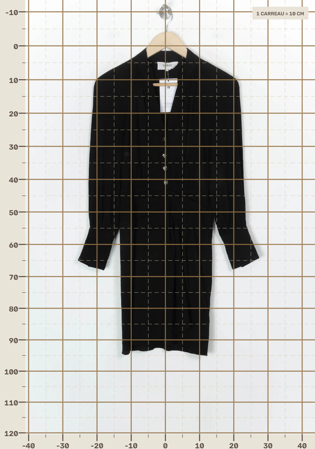 Robe Courte Noire - Taille XS/34 de la marque ba&amp;sh | PARAD121881 - Vendu par Paradigme - Image 4
