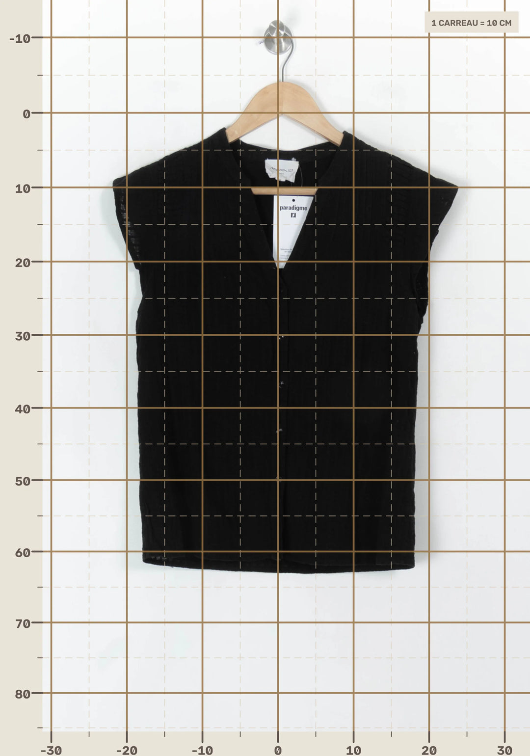 Blouse Noire - Taille S/36 de la marque Maison 123 | PARAD121892 - Vendu par Paradigme - Image 4