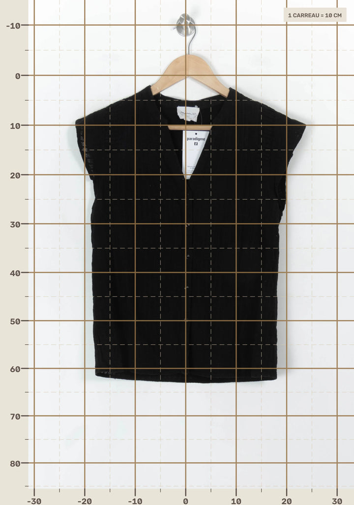Blouse Noire - Taille S/36 de la marque Maison 123 | PARAD121892 - Vendu par Paradigme - Image 4