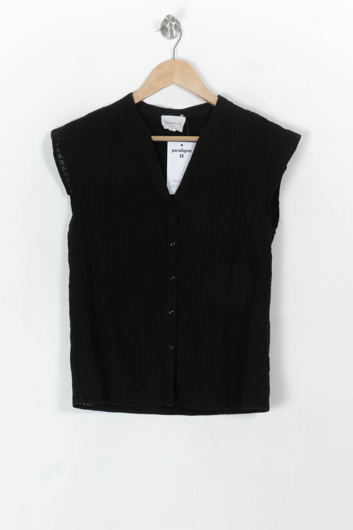Blouse Noire - Taille S/36 de la marque Maison 123 | PARAD121892 - Vendu par Paradigme - Image 2