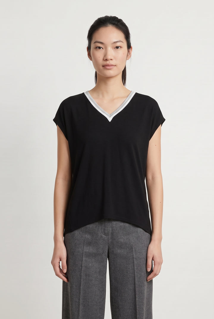 T-shirt Noir et Gris - Taille M/38 de la marque Maison 123 | PARAD121894 - Vendu par Paradigme - Image 1