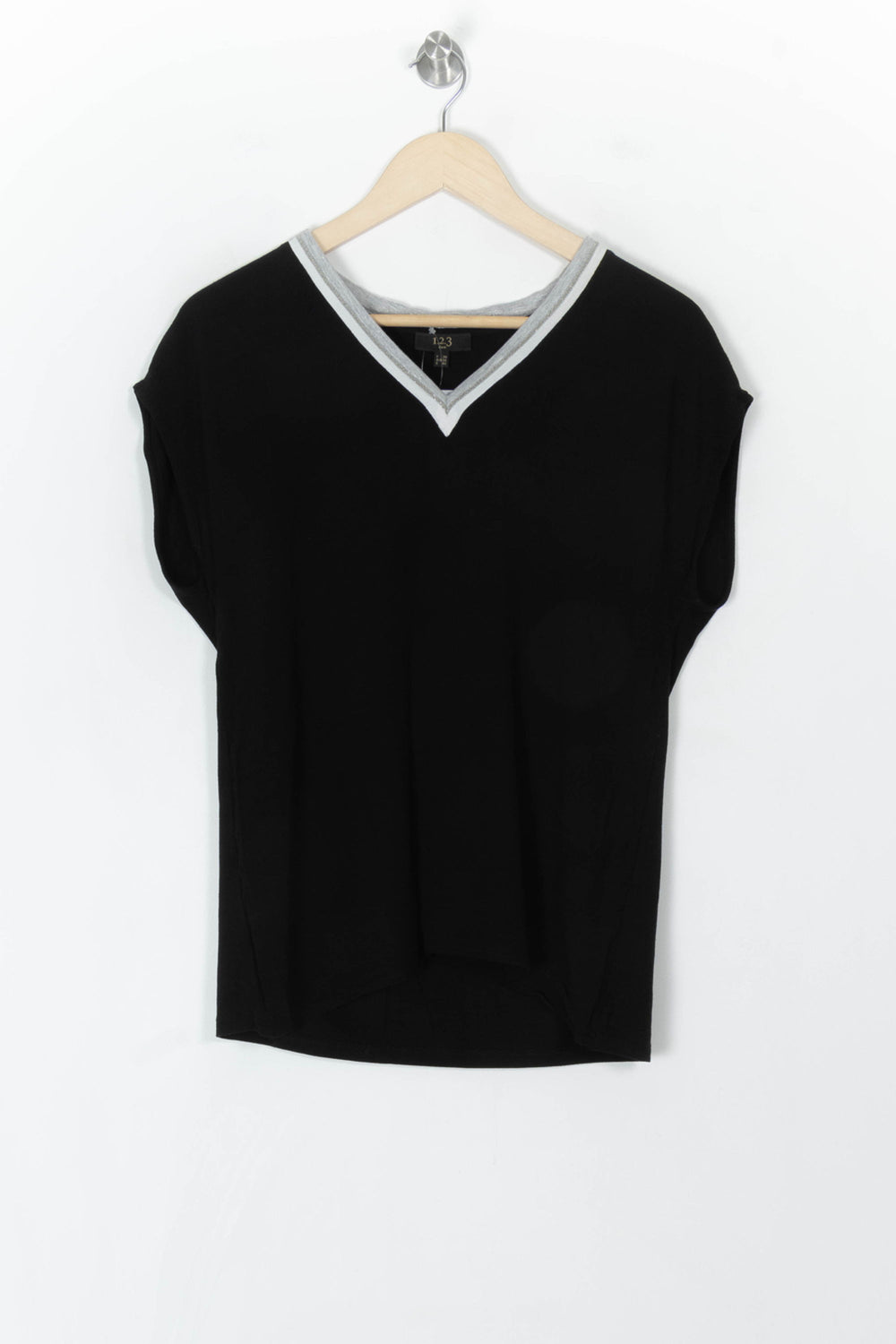 T-shirt Noir et Gris - Taille M/38 de la marque Maison 123 | PARAD121894 - Vendu par Paradigme - Image 2