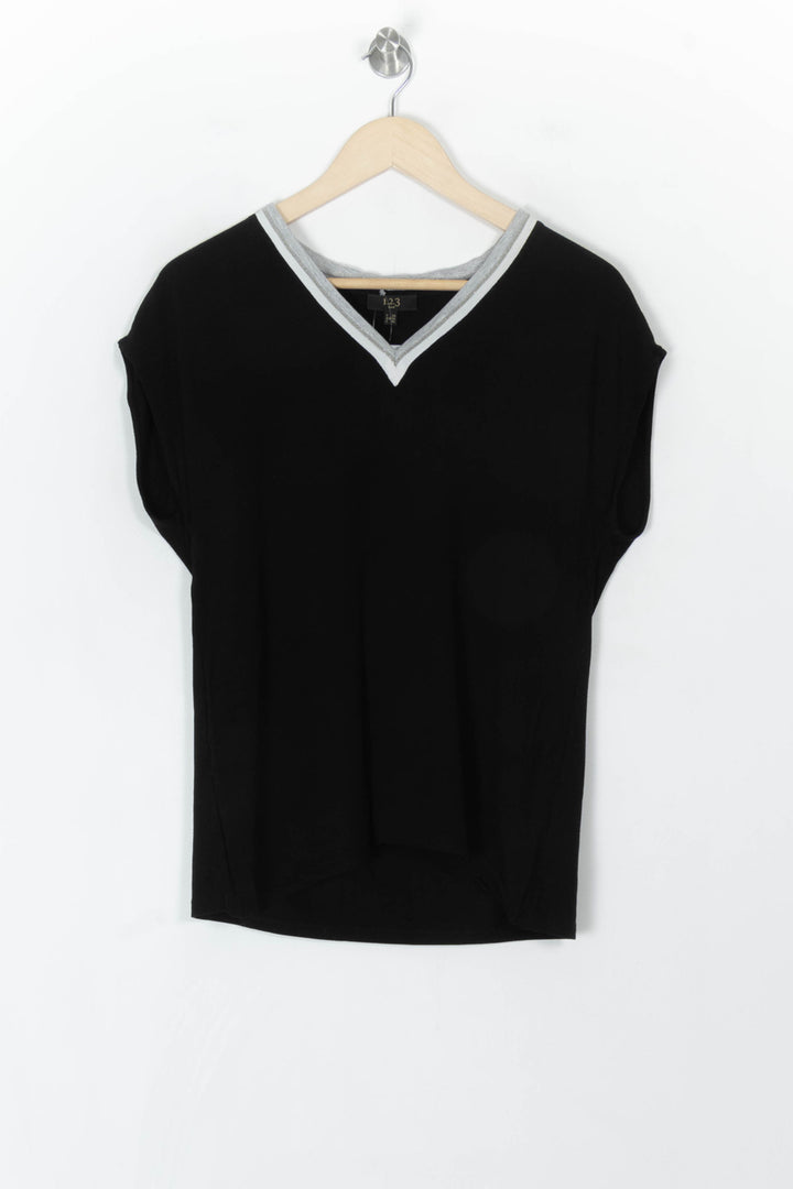 T-shirt Noir et Gris - Taille M/38 de la marque Maison 123 | PARAD121894 - Vendu par Paradigme - Image 2