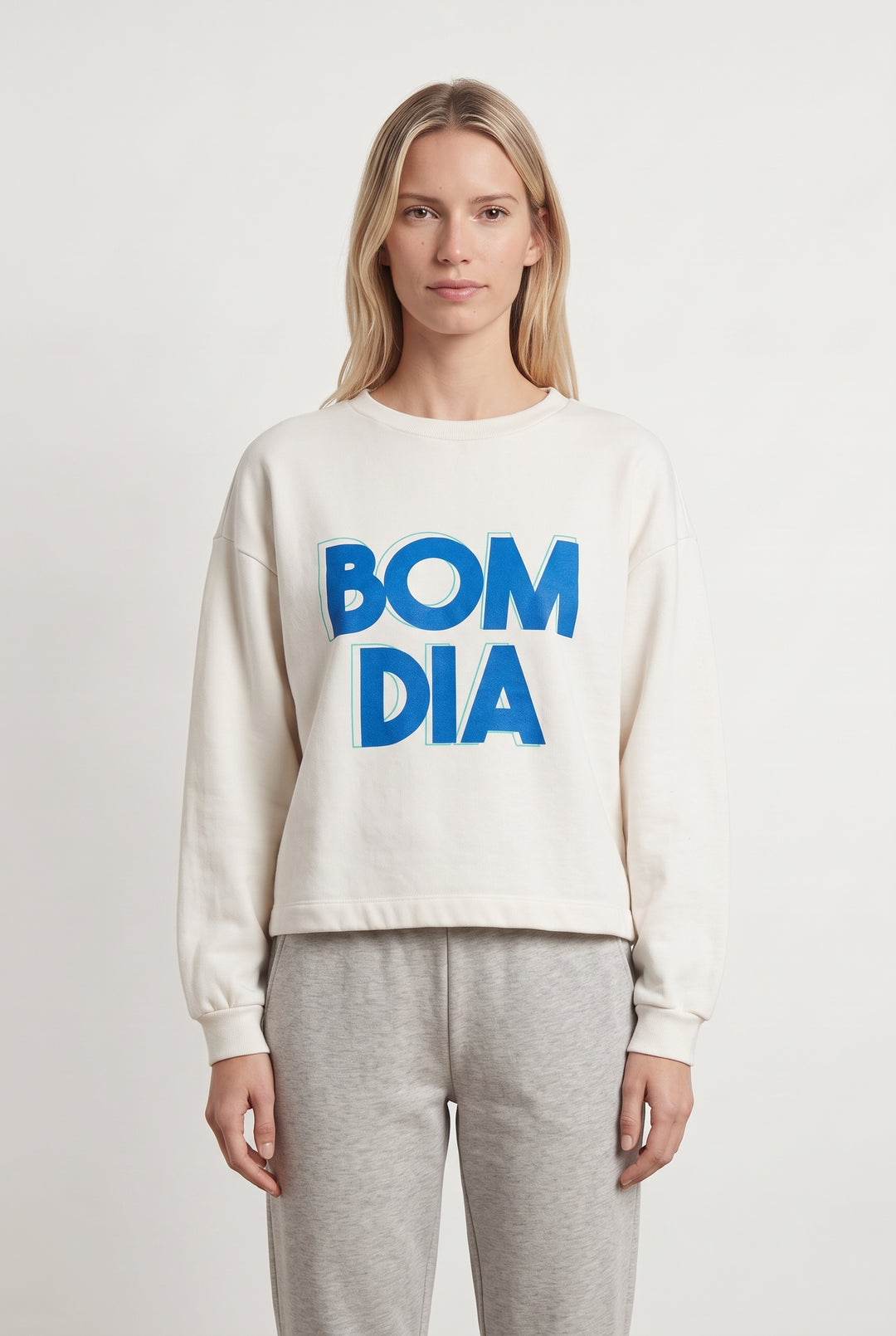 Sweatshirt Blanc et Bleu - Taille XS/34 de la marque One Step | PARAD121897 - Vendu par Paradigme - Image 1