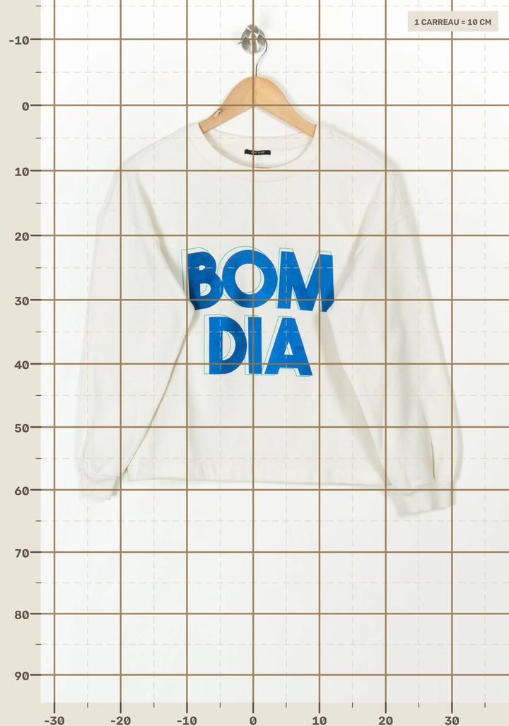 Sweatshirt Blanc et Bleu - Taille XS/34 de la marque One Step | PARAD121897 - Vendu par Paradigme - Image 4