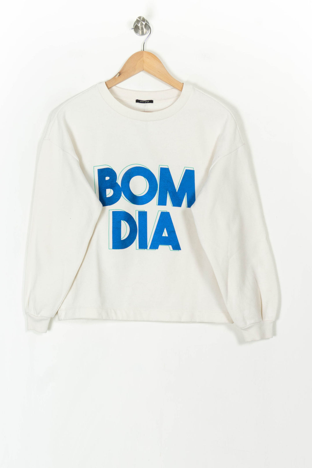 Sweatshirt Blanc et Bleu - Taille XS/34 de la marque One Step | PARAD121897 - Vendu par Paradigme - Image 2