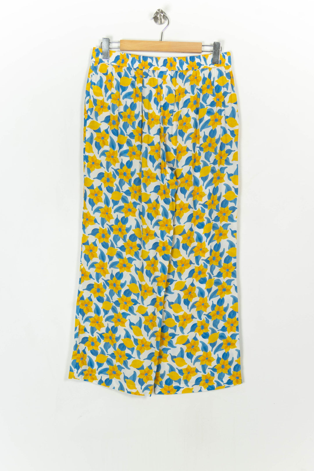 Pantalon Fleuri Jaune et Bleu - Taille XXL/44 de la marque Soi Paris | PARAD122401 - Vendu par Paradigme - Image 5