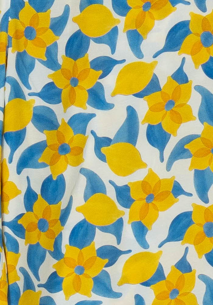 Pantalon Fleuri Jaune et Bleu - Taille XXL/44 de la marque Soi Paris | PARAD122401 - Vendu par Paradigme - Image 3