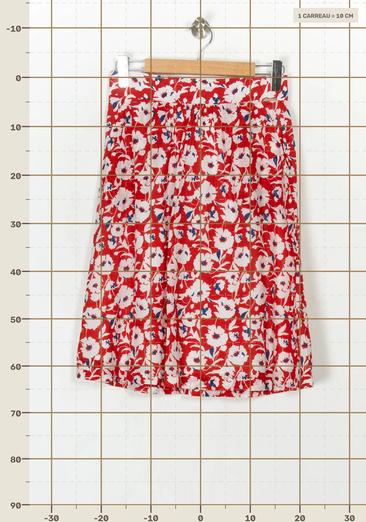 Jupe Midi Rouge et Blanche - Taille L/40 de la marque Saint James | PARAD122404 - Vendu par Paradigme - Image 4