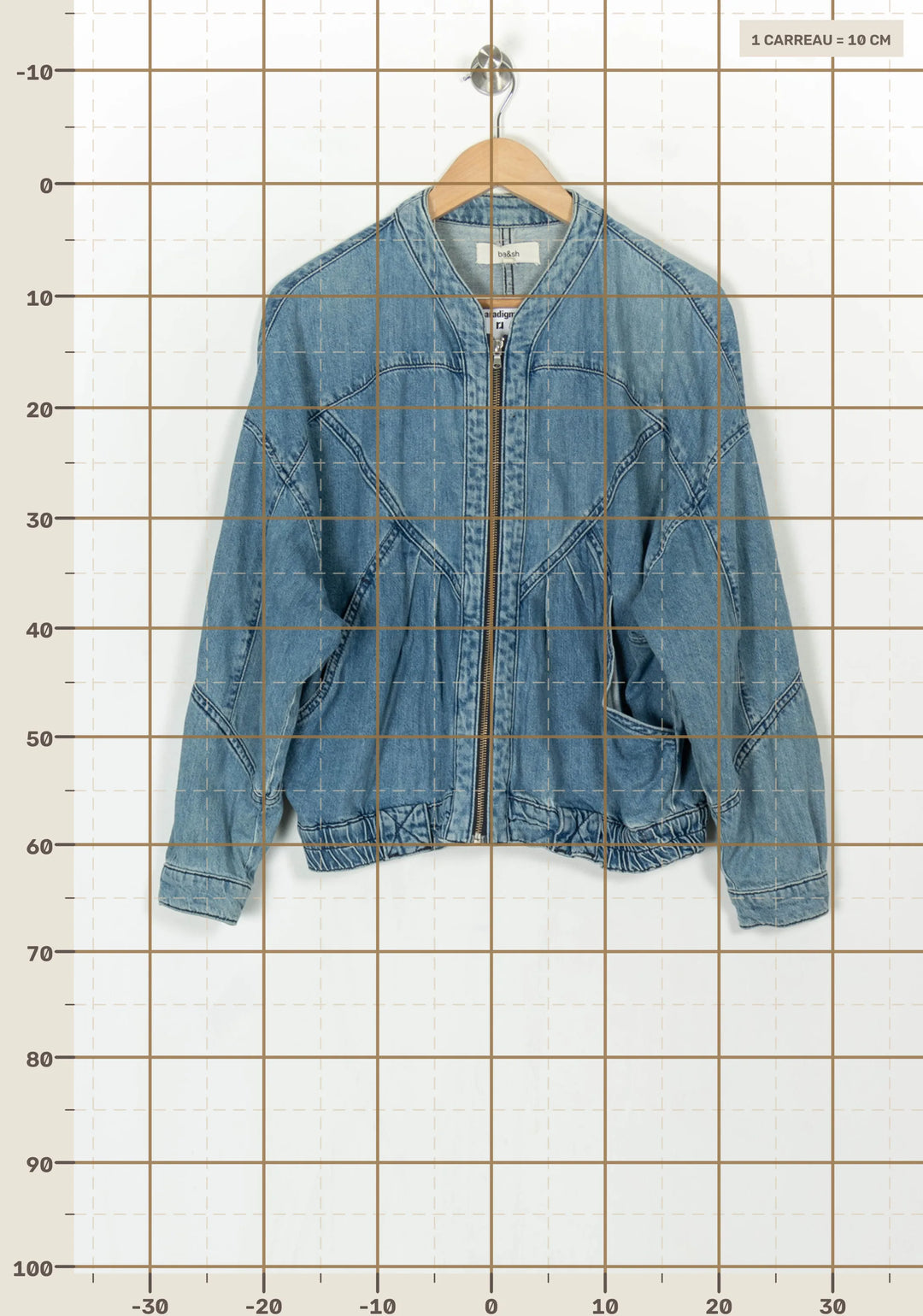 Veste en Jean Bleue - Taille S/36 de la marque ba&amp;sh | PARAD122405 - Vendu par Paradigme - Image 4
