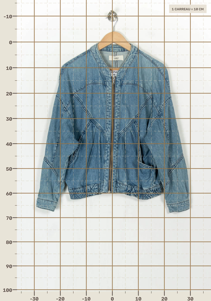 Veste en Jean Bleue - Taille S/36 de la marque ba&amp;sh | PARAD122405 - Vendu par Paradigme - Image 4