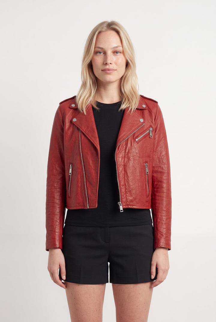 Perfecto Rouge - Taille L/40 de la marque Maje | PARAD122410 - Vendu par Paradigme - Image 1
