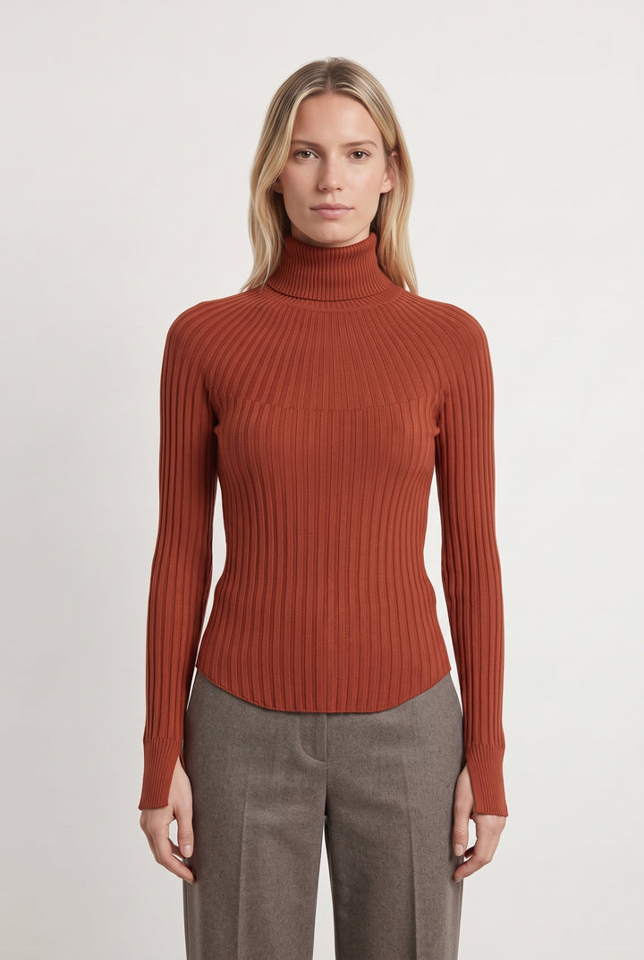 Pull Col Roulé Orange - Taille XS/34 de la marque Comptoir des Cotonniers | PARAD122411 - Vendu par Paradigme - Image 1