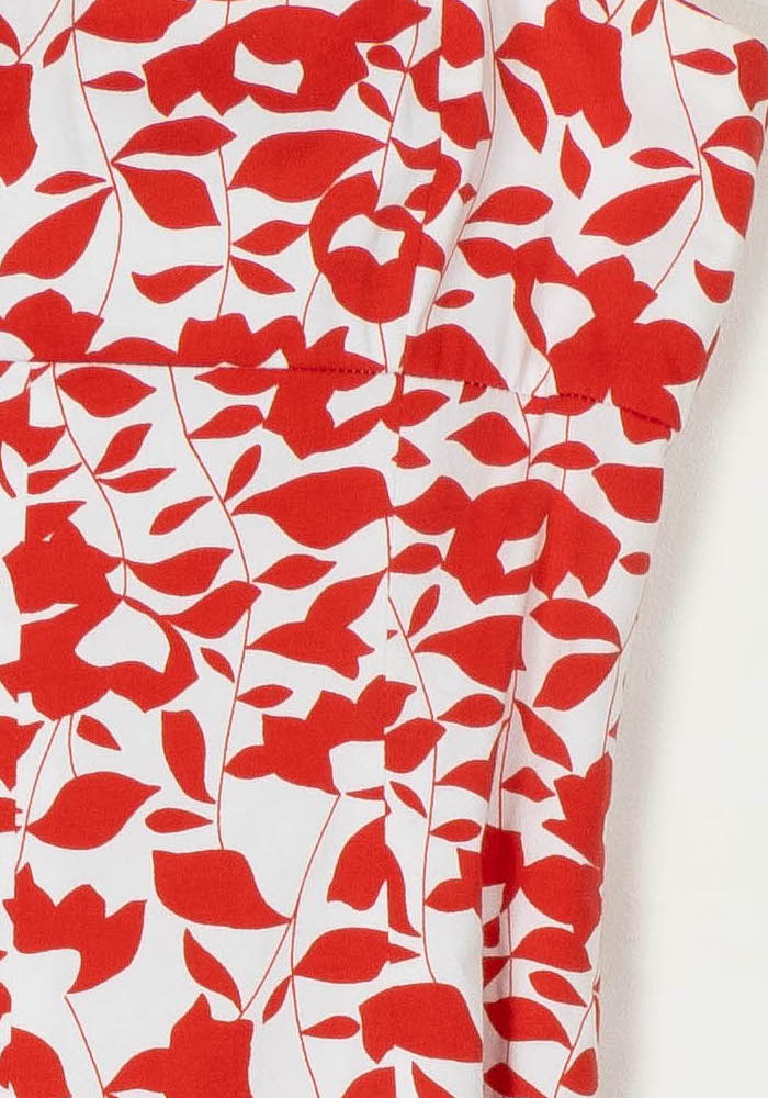 Robe Évasée Blanche et Rouge - Taille S/36 de la marque Maison 123 | PARAD122414 - Vendu par Paradigme - Image 3