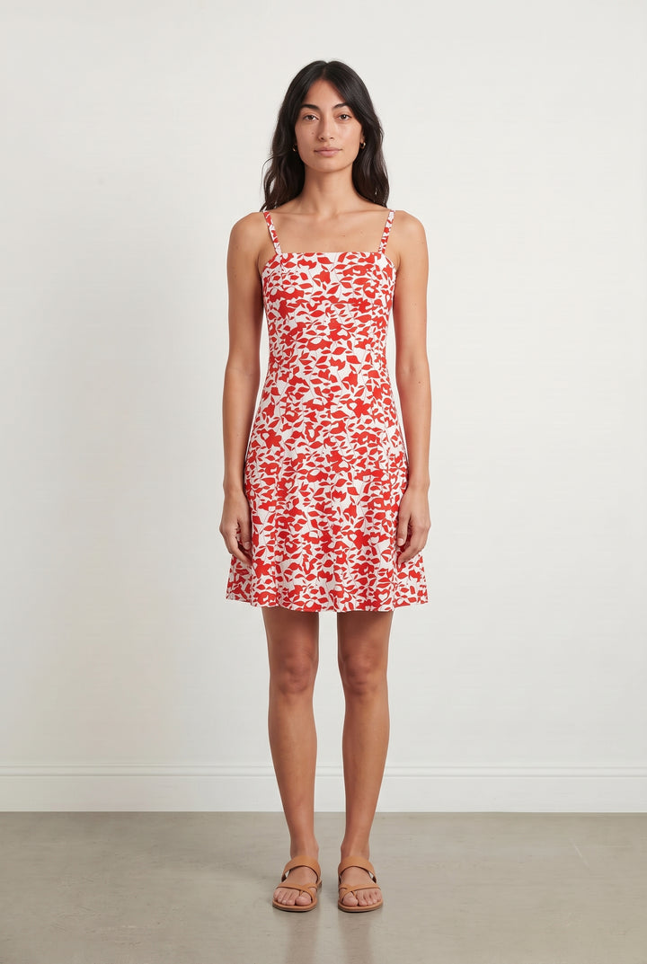 Robe Évasée Blanche et Rouge - Taille S/36 de la marque Maison 123 | PARAD122414 - Vendu par Paradigme - Image 1