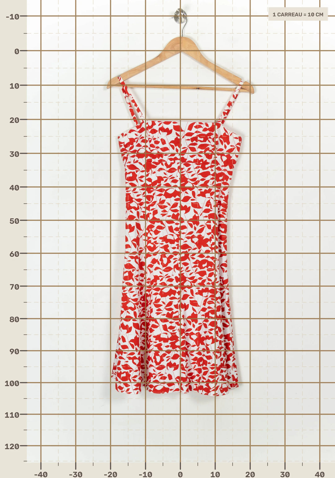 Robe Évasée Blanche et Rouge - Taille S/36 de la marque Maison 123 | PARAD122414 - Vendu par Paradigme - Image 4
